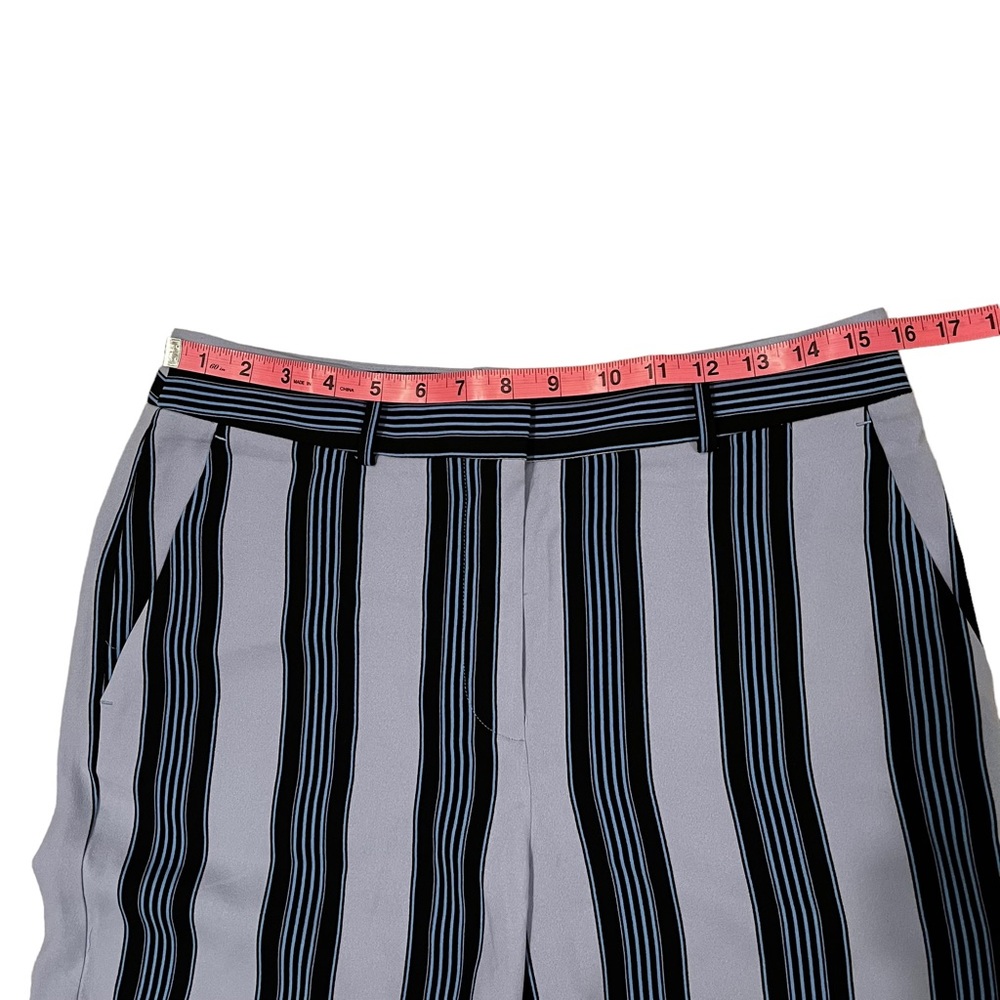 Ann Taylor LOFT Striped Crop Wide Leg Trousers, Sz 8P (missing tie sash) - Picture 8 of 12